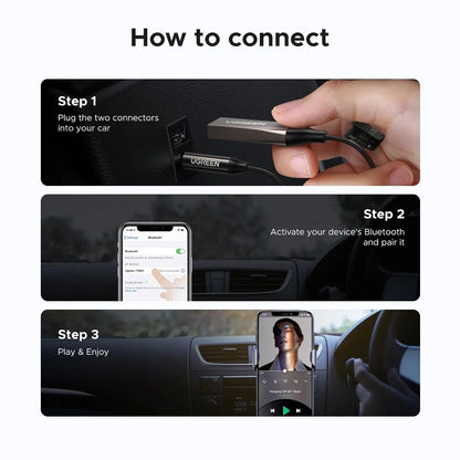UGREEN Car Bluetooth Receiver Audio Adapter – BT521 – 85428