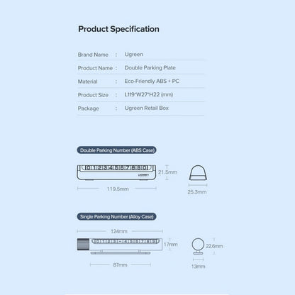 UGREEN Temporary Car Parking Card (Dual Numbers) – LP178 – 60326