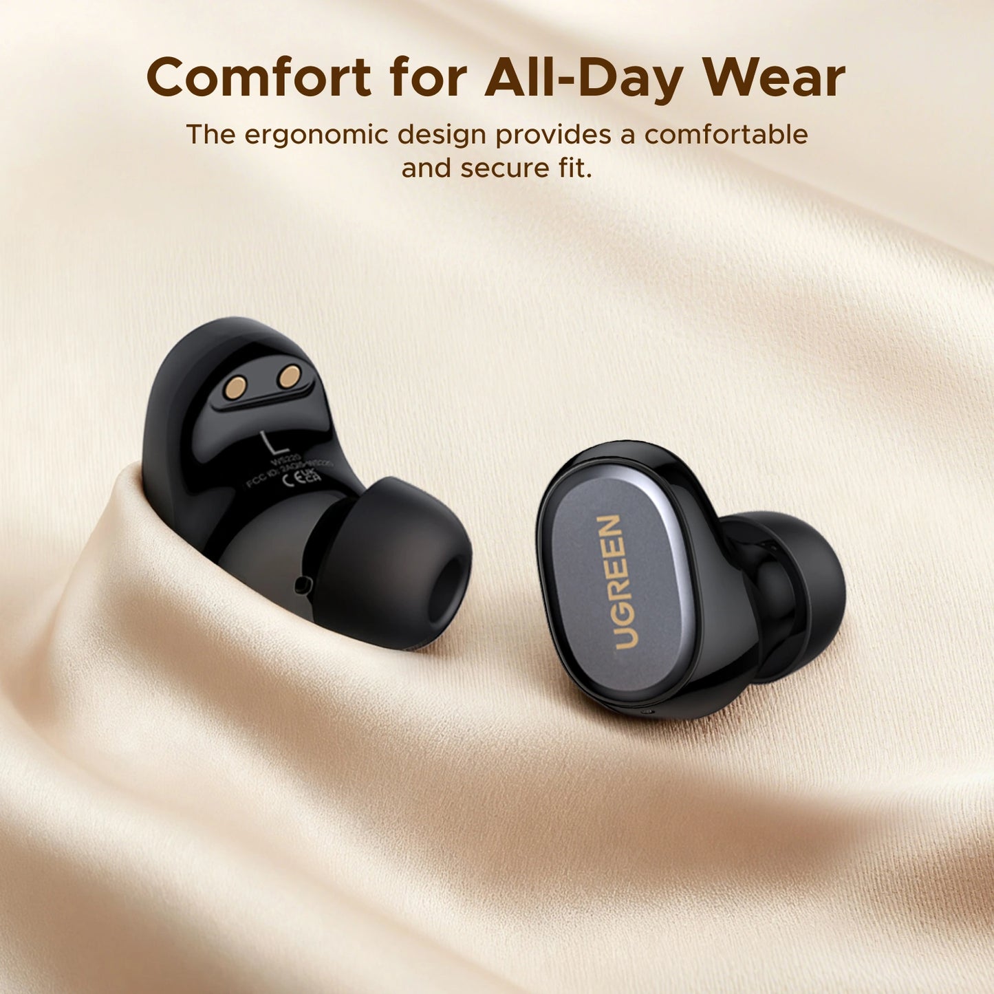UGREEN Dots (TWS)True Wireless Earbuds (Black) – WS220 – 75628