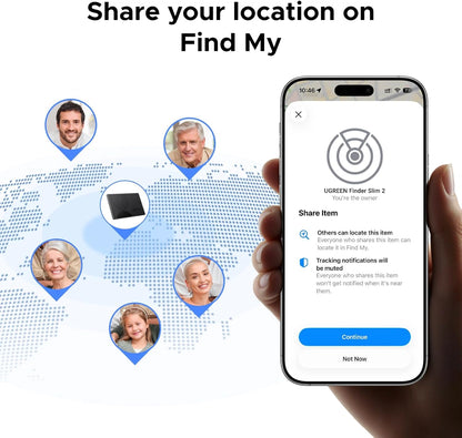 UGREEN Finder Slim 3 Rechargeable Wallet Tracker – Apple find my – CM921 – 75121
