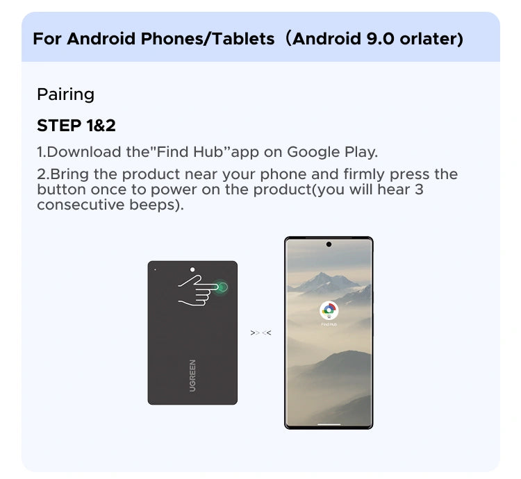 UGREEN Finder Slim Pro Tracker Android Find Hub + Apple Find My – CM915 – 75644