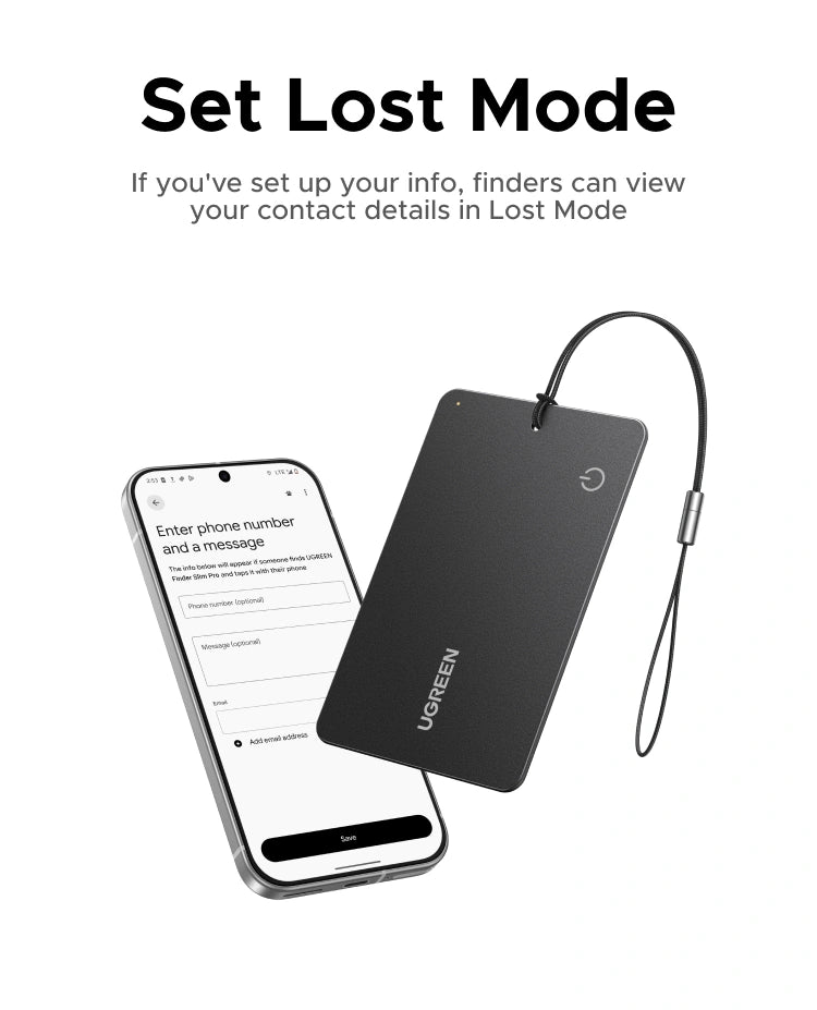 UGREEN Finder Slim Pro Tracker Android Find Hub + Apple Find My – CM915 – 75644
