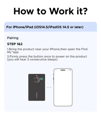UGREEN Finder Slim Pro Tracker Android Find Hub + Apple Find My – CM915 – 75644