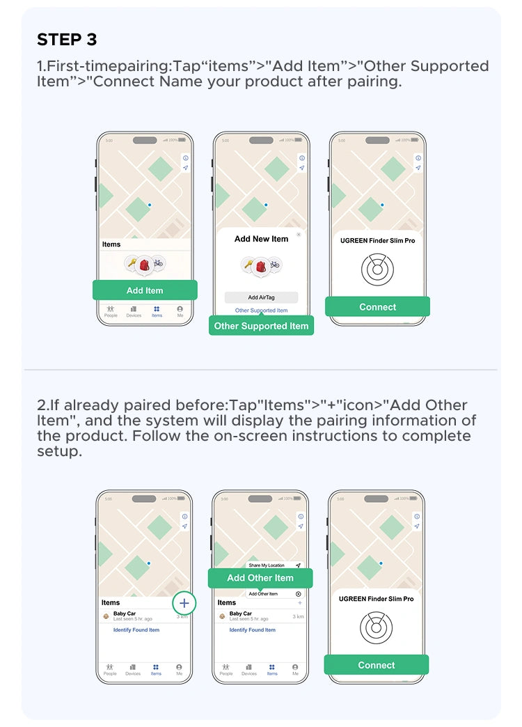 UGREEN Finder Slim Pro Tracker Android Find Hub + Apple Find My – CM915 – 75644