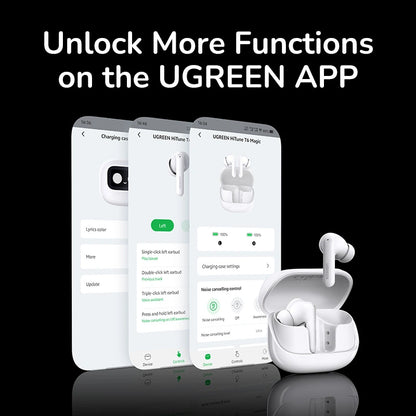 UGREEN Hybrid ANC Smart Touch Display Control Magic Wireless Echo Earbuds – WS211 – 55137
