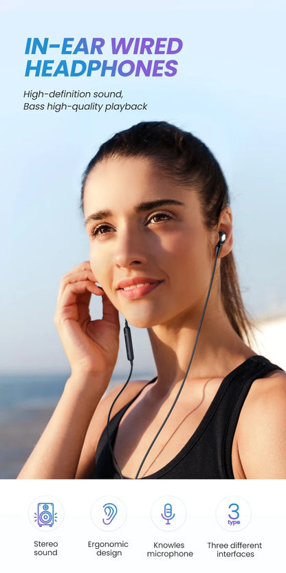 UGREEN In-Ear Earphones 3.5mm Plug – EP103 – 30637