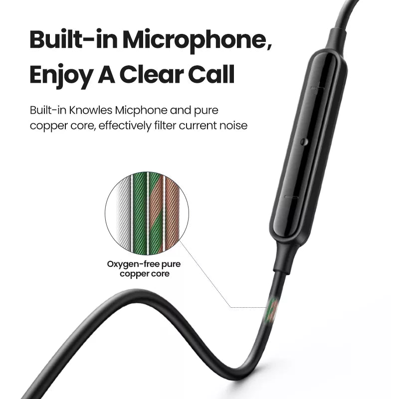 UGREEN In-Ear Earphones 3.5mm Plug – EP103 – 30637
