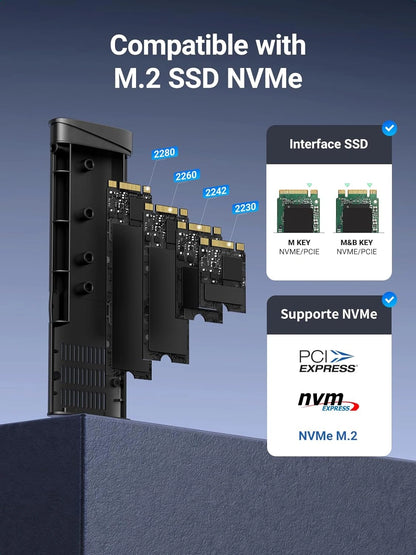 UGREEN M.2 NVMe Type-C 3.2 Gen SSD Enclosure – CM767 - 35267