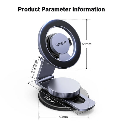 UGREEN Magnetic 360 Rotatable + Retractable Car Phone Holder Metal – LP865 – 45577
