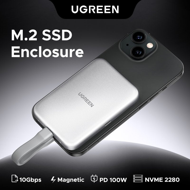UGREEN Magnetic M.2 NVMe SSD Enclosure – D619 – 55151 - 55151