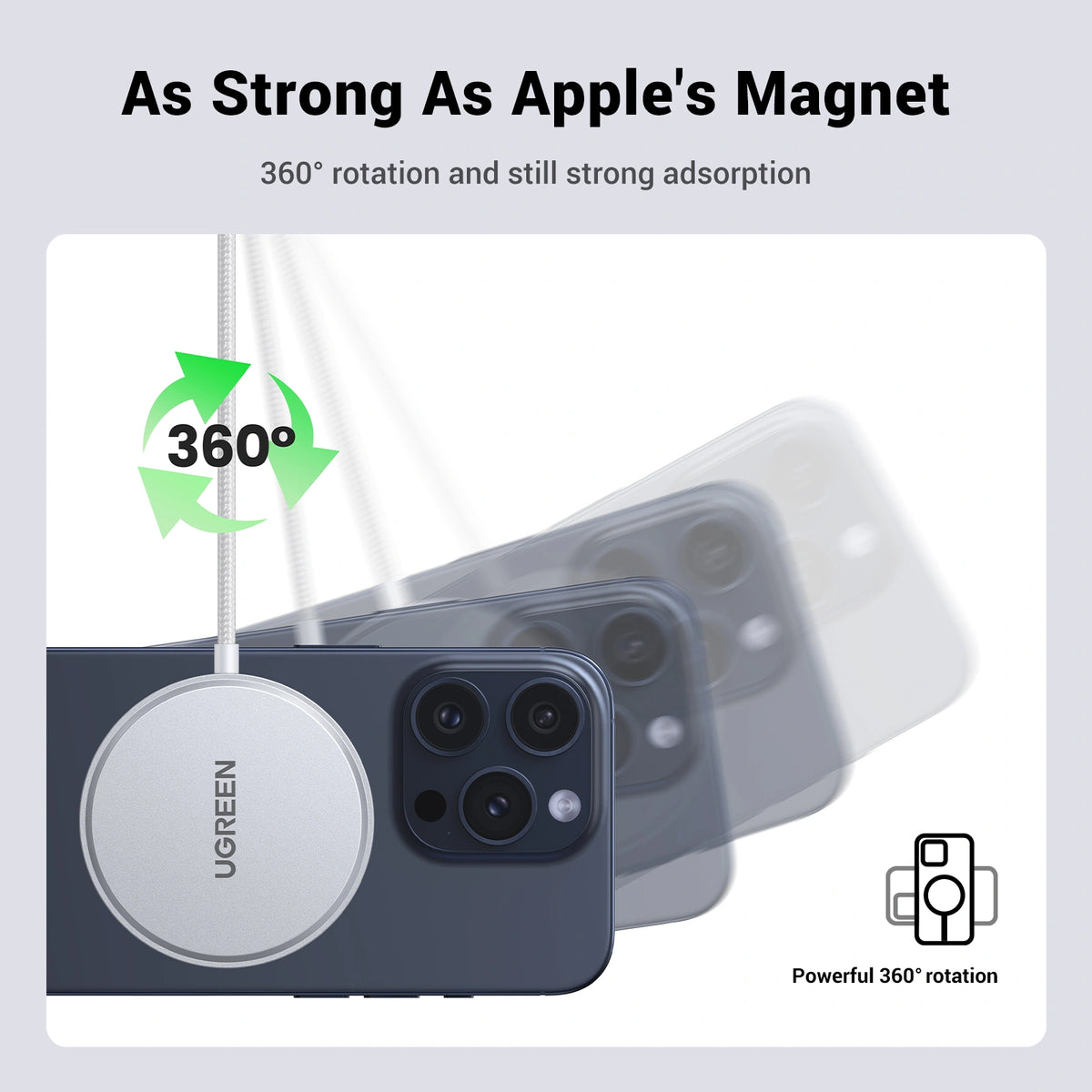 UGREEN 15W Magnetic Wireless Charger – W703 – 35565