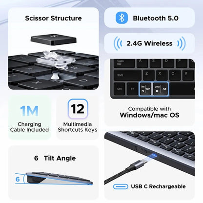 UGREEN Multi Mode Rechargeable Wireless & Bluetooth Keyboard – K552 – 75163