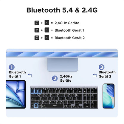 UGREEN Multi Mode Rechargeable Wireless & Bluetooth Keyboard – K552 – 75163