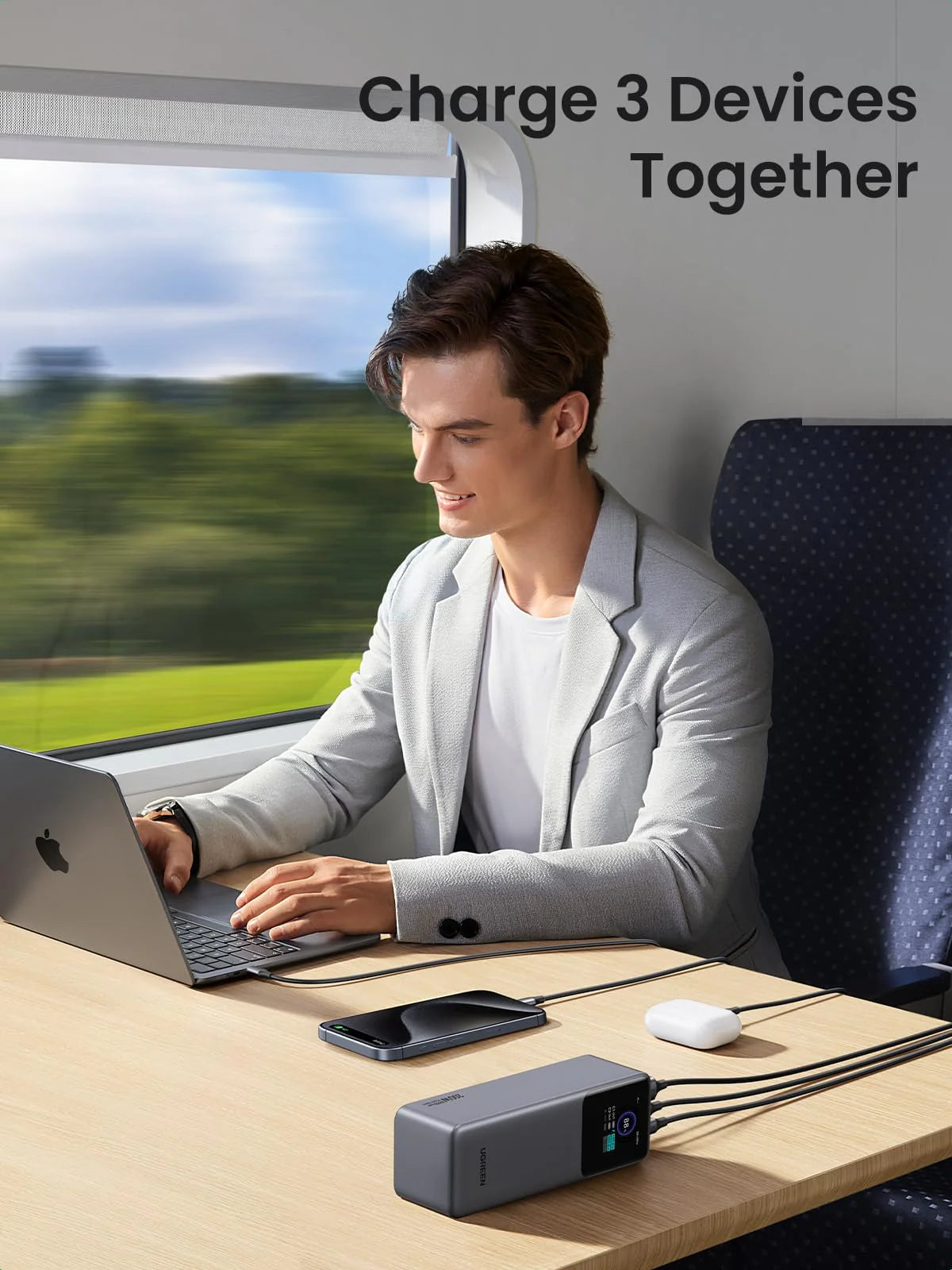 UGREEN 20000mAh 130W Nexode Smart Display Power Bank – PB721 - 35524B