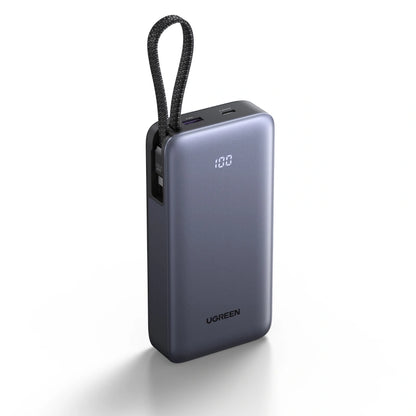 UGREEN Nexode 20000mAh 55W Fast Charging Power Bank with Built-in USB-C Cable – PB537 – 95178B