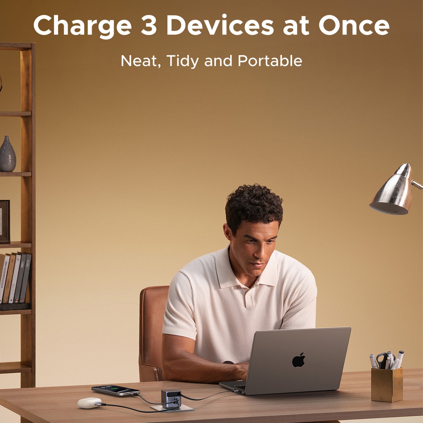 UGREEN 45W Nexode Pro GaN (USB-A*1 + Type-C*1) Fast Charger with Retractable Cable – X614 - 65823