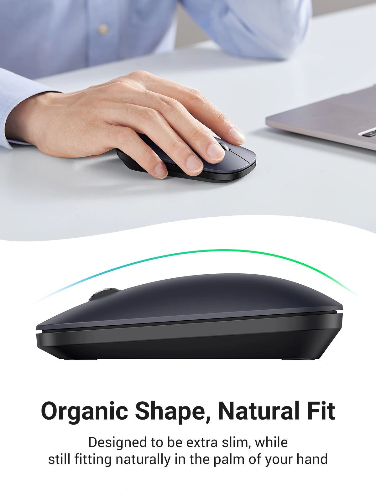 UGREEN Portable Wireless Mouse – Black – MU001 – 90372