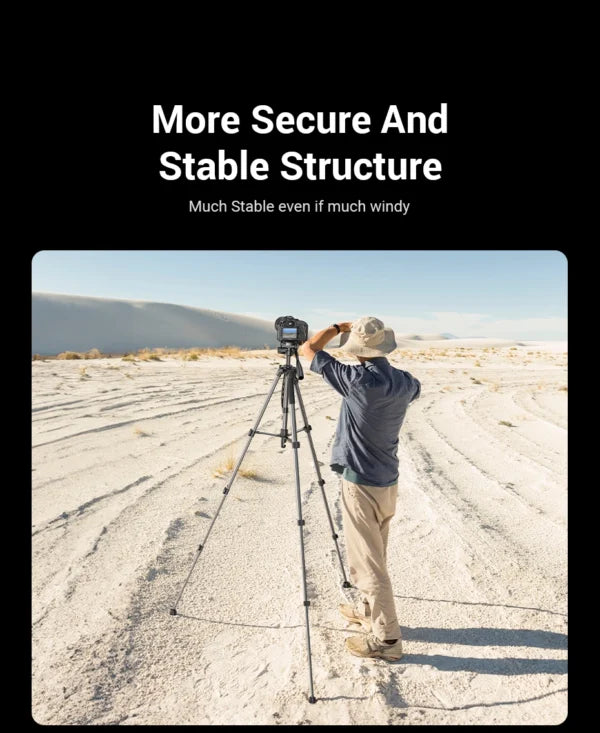 UGREEN Professional Tripod For Phone and Cameras (1.75m Maximum) – LP661 - 15187