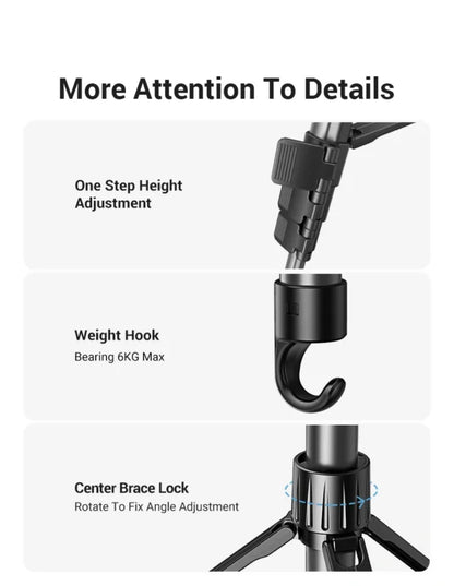 UGREEN Professional Tripod For Phone and Cameras (1.75m Maximum) – LP661 - 15187