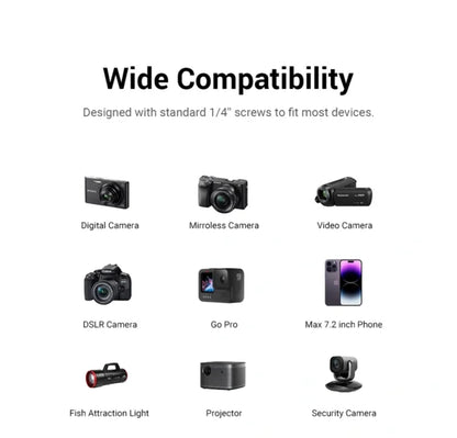 UGREEN Professional Tripod For Phone and Cameras (1.75m Maximum) – LP661 - 15187