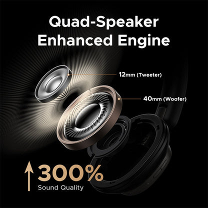 UGREEN Studio Pro HiTune Max6 120hr Hybrid ANC Headphones Black – HP206 – 55687