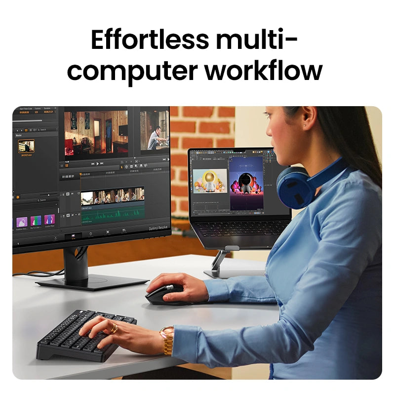 UGREEN Thumb Wheel & Side Scrolling Multi-Mode Wireless Bluetooth Mouse – M751 – 45792