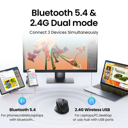 UGREEN Thumb Wheel & Side Scrolling Multi-Mode Wireless Bluetooth Mouse – M751 – 45792