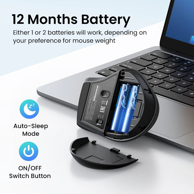 UGREEN Thumb Wheel & Side Scrolling Multi-Mode Wireless Bluetooth Mouse – M751 – 45792