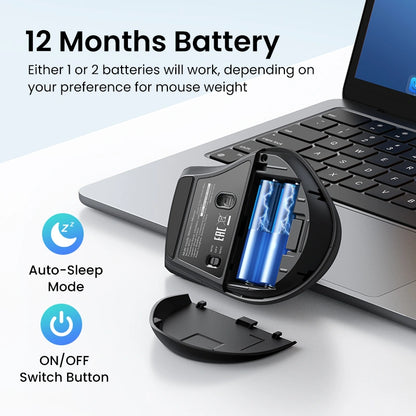 UGREEN Thumb Wheel & Side Scrolling Multi-Mode Wireless Bluetooth Mouse – M751 – 45792