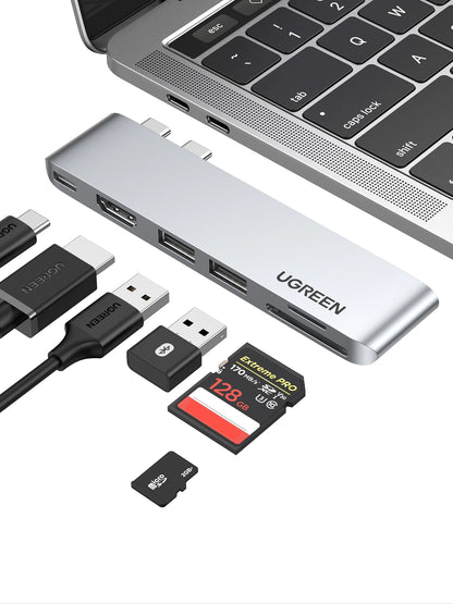 UGREEN 6 – in – 2 Thunderbolt Dual Port Type-C Multifunction Adapter (Macbook Air/Pro) – CM380 – 80856