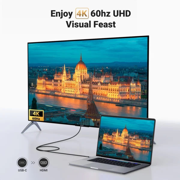 UGREEN 1.5 Meter Type-C to HDMI Male Cable Aluminum Shell