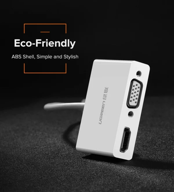 UGREEN Type C to HDMI + VGA Converter