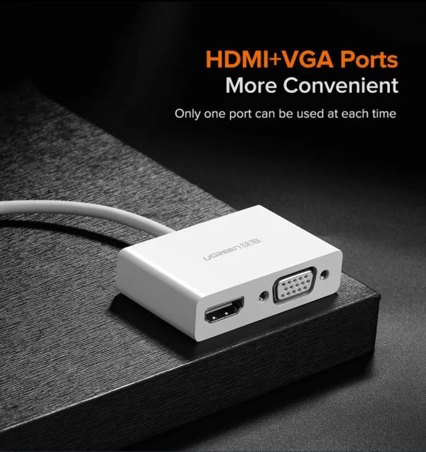 UGREEN Type C to HDMI + VGA Converter