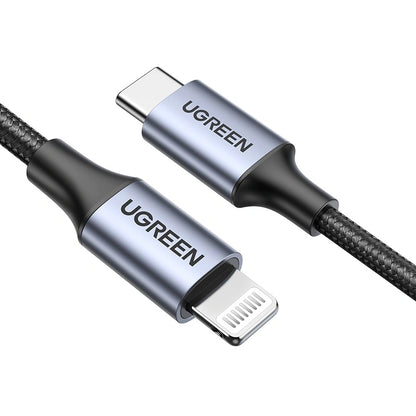 UGREEN 1 Meter MFI Certified Type-C to Lightning Aluminum Shell Braided Cable