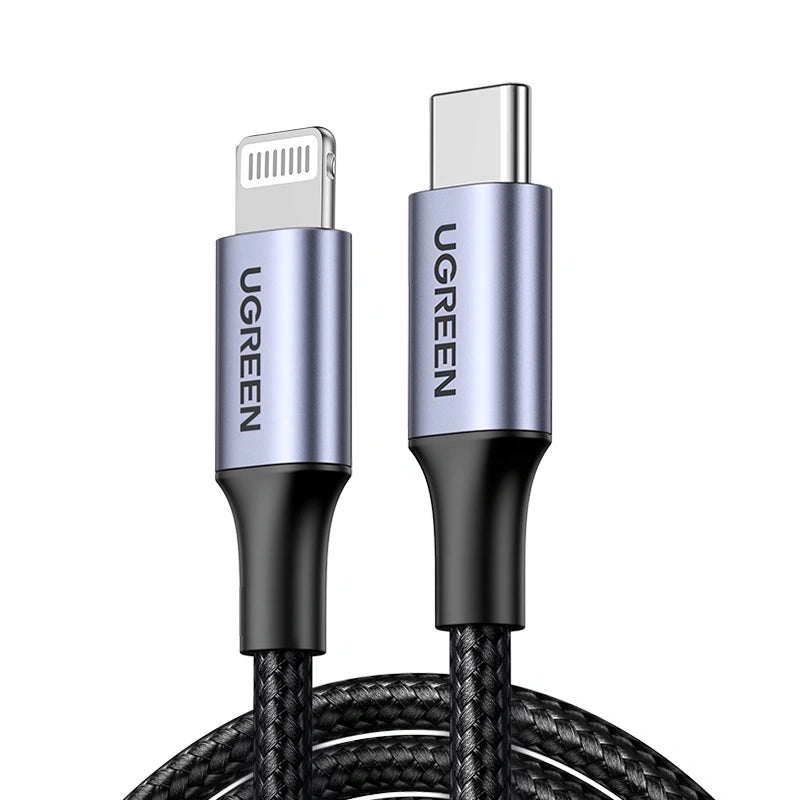 UGREEN 1 Meter MFI Certified Type-C to Lightning Aluminum Shell Braided Cable