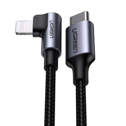 UGREEN 1 Meter MFI Certified Type-C to Lightning PD 3A Max Fast Charging 90 Degree Cable