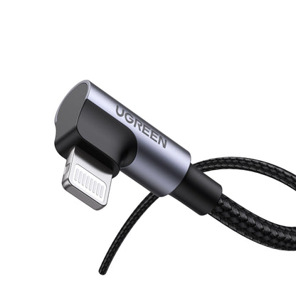UGREEN 1 Meter MFI Certified Type-C to Lightning PD 3A Max Fast Charging 90 Degree Cable