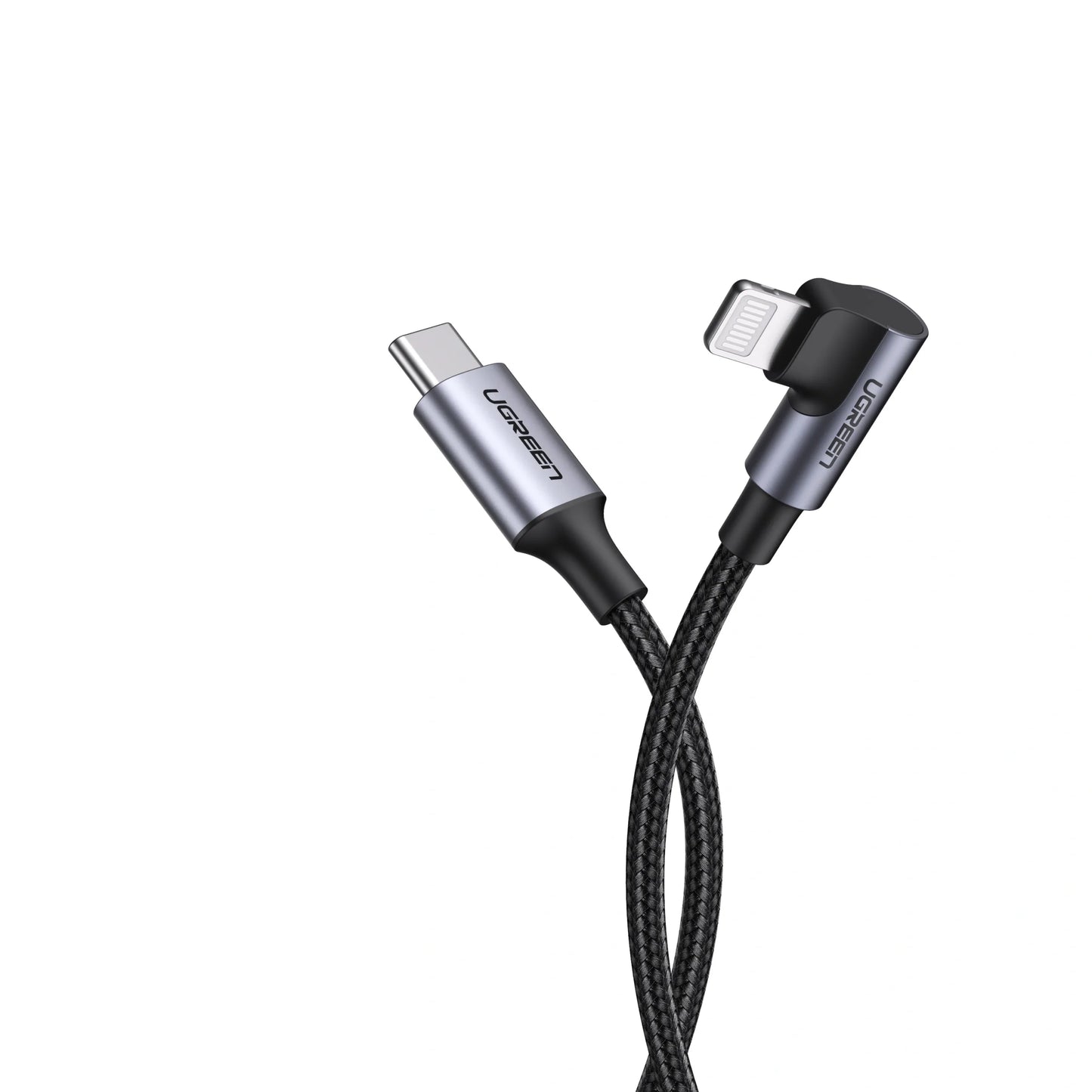 UGREEN 1 Meter MFI Certified Type-C to Lightning PD 3A Max Fast Charging 90 Degree Cable