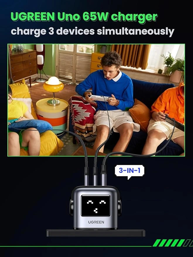 UGREEN 65W UNO RG GaN Fast Charging Adapter – CD361 - 25686