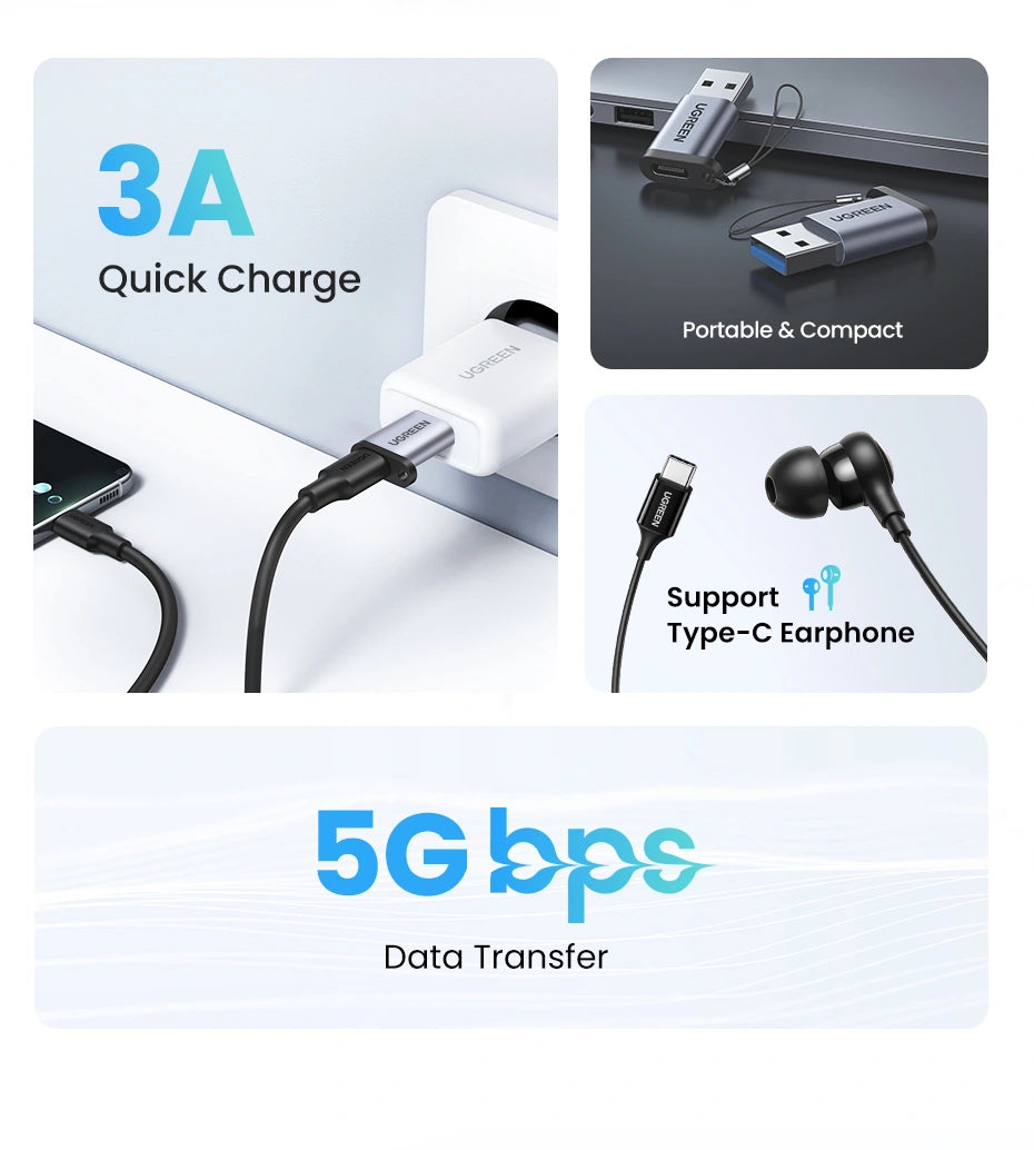 UGREEN USB 3.0 to Type-C Adapter – US276 – 50533