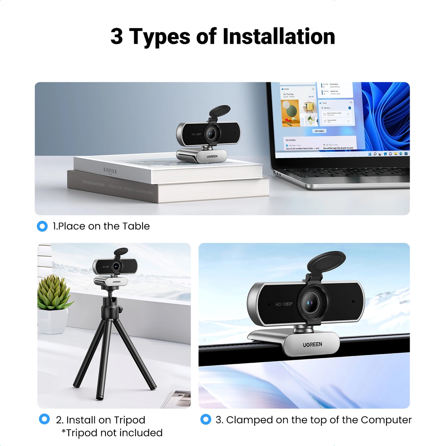 UGREEN USB Full HD Webcam – CM678 - 75326
