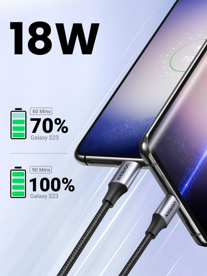 UGREEN 2 Meter 3Amp Max USB to Type-C Fast Charging Cable – US288 – 60128