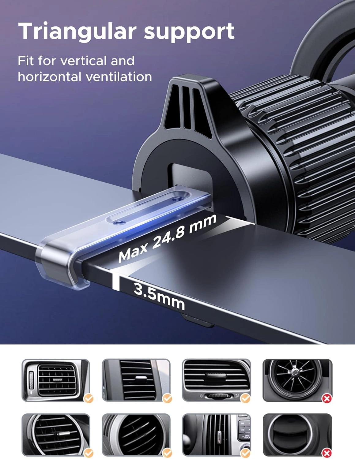 UGREEN Universal Car Vents & Dashboard Phone Mount (Set) – LP986 – 85397