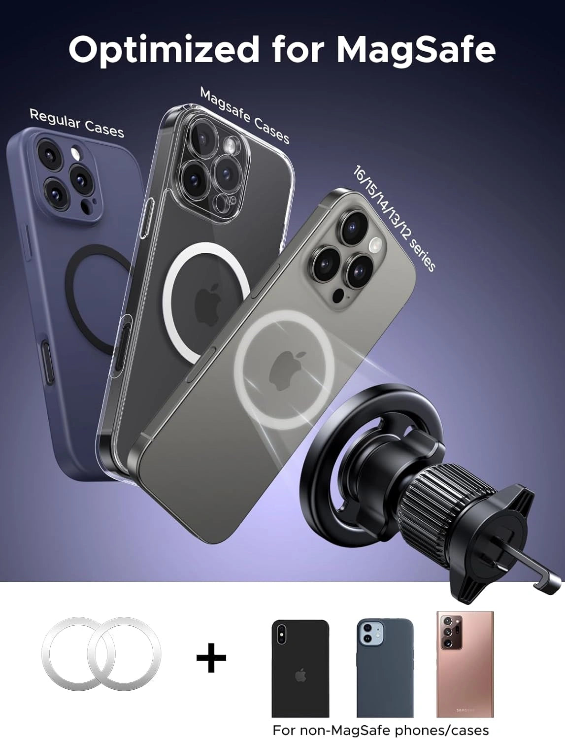 UGREEN Universal Car Vents & Dashboard Phone Mount (Set) – LP986 – 85397