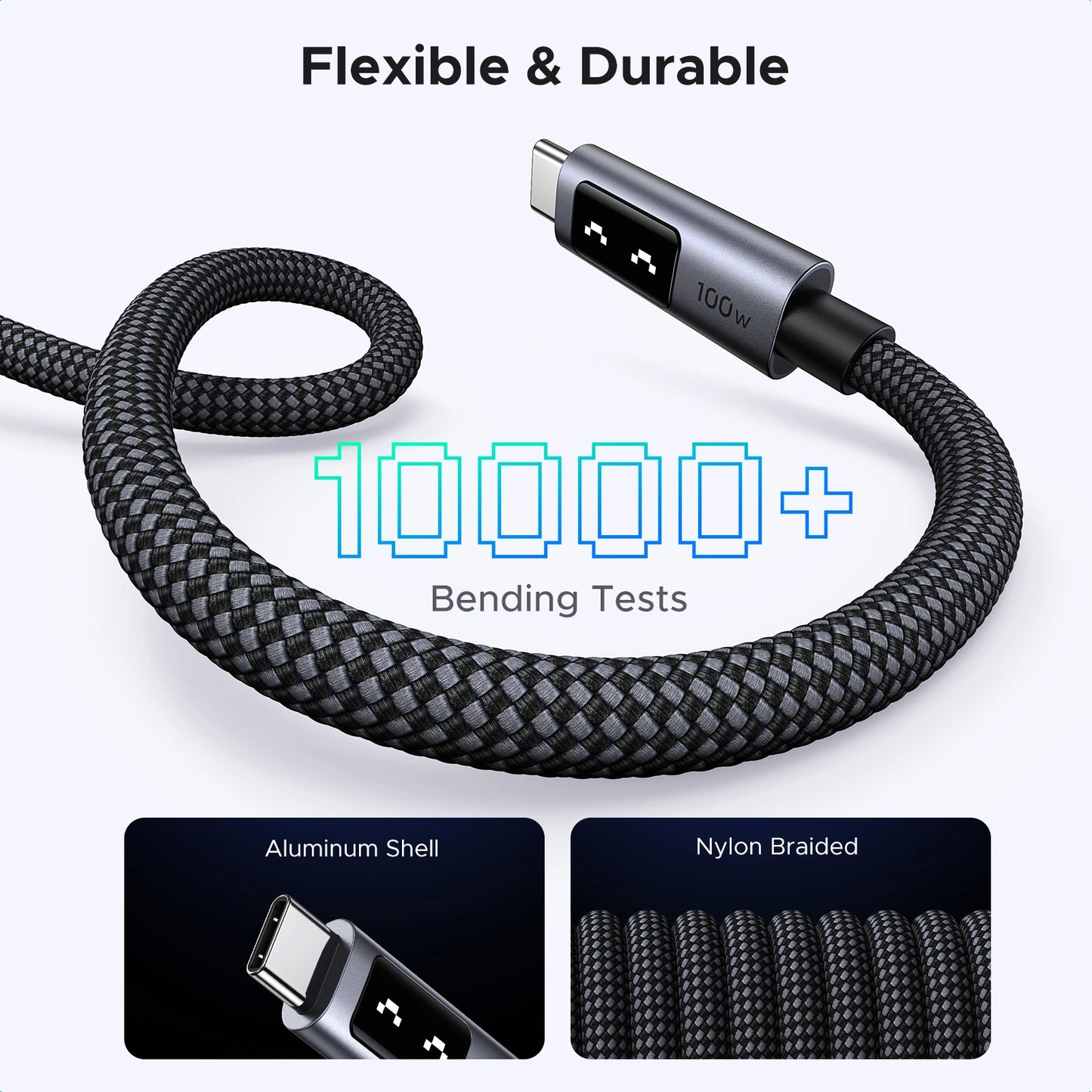 UGREEN 1 Meter 100W Uno Type-C to Type-C PD Fast Charging Cable 5A Max – L509 – 35501
