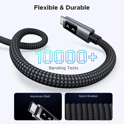UGREEN 1 Meter 100W Uno Type-C to Type-C PD Fast Charging Cable 5A Max – L509 – 35501
