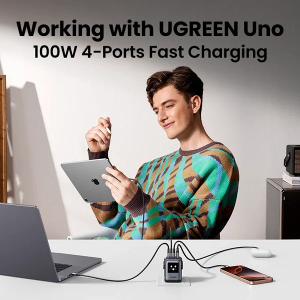 UGREEN 100W Uno 4-Port GaN Fast Charger UK – X688 - 45648B