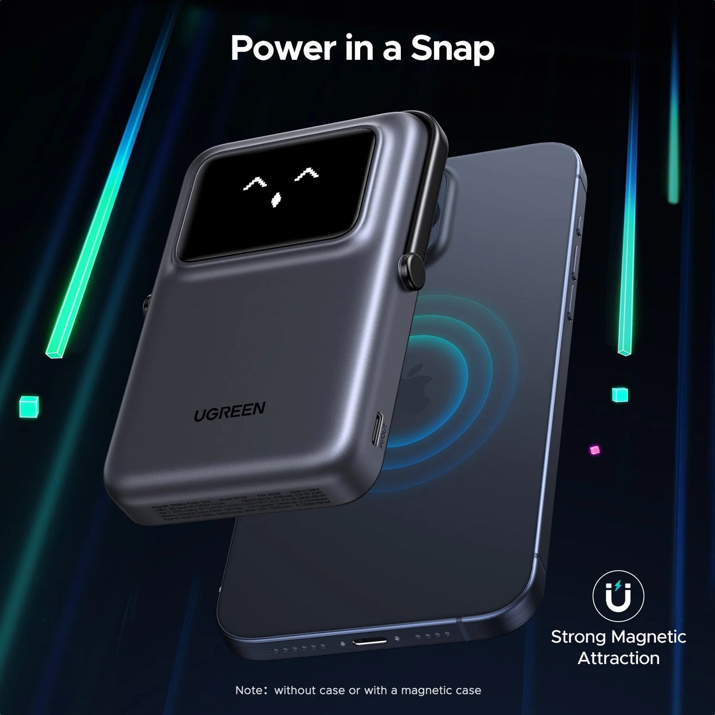 UGREEN 10000mah 20W Uno Series Magnetic Wireless Power Bank With Stand – PB572 - 45327