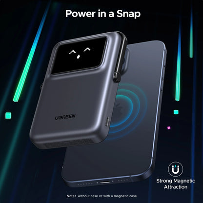 UGREEN 10000mah 20W Uno Series Magnetic Wireless Power Bank With Stand – PB572 - 45327