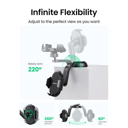 UGREEN Waterfall-Shaped Suction Cup Car Phone Holder – LP405 – 20473